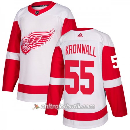 Män Ishockey Detroit Red Wings Tröja Niklas Kronwall 55 Adidas 2017-2018 Vit Authentic